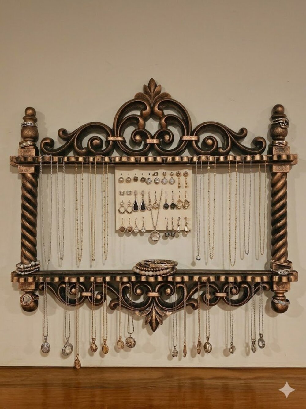 Vintage Hollywood Regency Necklace Organizer & Display Rack